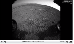 Curiosity's tracks on Mars