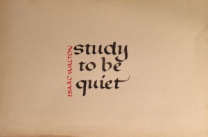 Study to be Quiet - Walton
