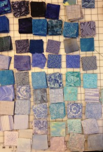 squares, of the blue variety