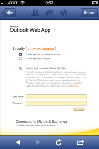 outlook web app